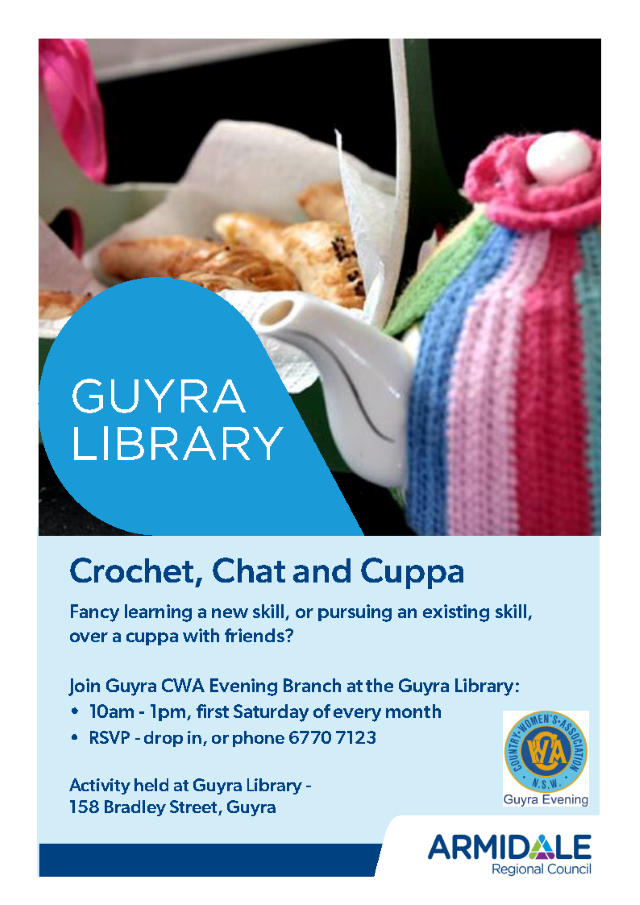 Crochet chat and cuppa poster 2 640